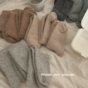 “锁住温暖”兔毛羊毛袜堆堆袜中长筒保暖加厚秋冬袜子女纯色软糯