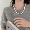 玻璃珍珠项链轻奢小众女款2024法式高级设计感颈链气质锁骨链