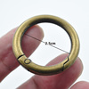 2.5cm古铜色 圆环金属扣子DIY包包配件开口弹簧圈 连接扣 开口圆