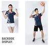 修身韩国版修身运动服套装羽毛球服短袖男装女款速干球衣 可印字