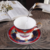 宫廷骨瓷咖啡杯套装简约奢华咖啡套具家用欧式整套高档下午茶茶杯