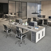 成都职员办公桌简约现代桌椅组合4人6人位四人位办公室屏风工作位