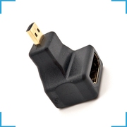 H-021 微型MicroHDMI转HDMI标准 转HDMI弯头转接头转标准