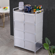 厨房置物架多层不锈钢橱柜餐边柜子储物柜铝合金家用放碗柜收纳柜