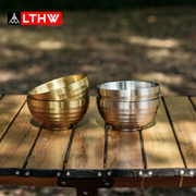 LTHW旅腾 餐具户外便携露营餐碗不锈钢碗304坚固耐用双层家用饭碗