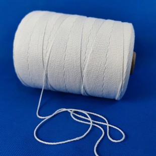 纯白棉线绳0.8-2.5mm三股绳diy编织装饰品地毯档案袋绳穿卡