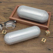 眼镜盒男女便携抗压复古文艺创意铝制大号墨镜盒太阳镜近视收纳盒