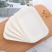 蛋糕纸盘一次性散装纸盘方形，水果蛋糕盘，烧烤环保快餐纸盘碟餐具