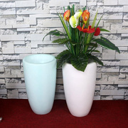 玻璃钢花瓶创意现代简约白色花盆仿真花插花装饰造景摆件