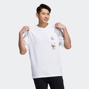 阿迪达斯NEO米老鼠图案印花舒适宽松男子圆领运动短袖T恤HF0454