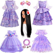 外贸女童连衣裙儿童魔法满屋系列紫色isabella伊莎贝拉公主裙