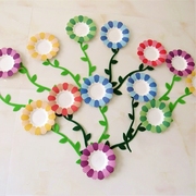 幼儿园儿童diy手工空白，花形立体纸托纸模创意，装饰材料吊挂饰壁饰