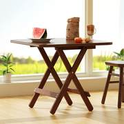 可折叠桌子纯实木小方桌餐桌家用小户型吃饭饭桌日式阳台茶桌木桌