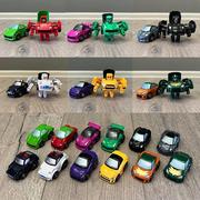 Q版迷你变形小汽车机器人玩具部分合金幼儿园男孩儿童模型礼物
