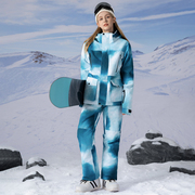 滑雪服套装单双板男女同款加厚保暖迷彩服滑雪衣防水防风户外衣裤