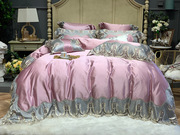 别墅六件套床盖款，冰丝床单真丝床上用品，四件套法式真丝棉