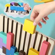 俄罗斯方块益智玩具儿童3d立体拼图积木，3到6岁思维训练开发玩具男