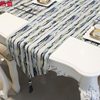 北欧几何条纹桌旗棉麻布艺装饰布长条现代简约茶几台布桌垫电