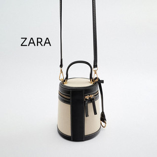 ZARA HOME女包2024春季单肩手提包帆布包水桶包小众设计包