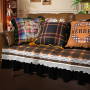 英伦格子复古抱枕靠垫氛围感客厅沙发靠枕靠垫抱枕套含芯可定制