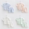 新生婴儿衣服夏季薄款和尚初生，分体纯棉0开裆3月夏装宝宝短袖套装