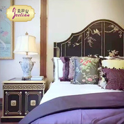 茱莉安法式新古典(新古典)实木家用双人床欧式复古艺术手绘卧室婚床