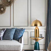 高档铜色艺术台灯别墅卧室书房床头时尚创意个性装饰灯客厅茶几灯