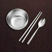 银碗筷三件套宝宝银碗套装银碗婴儿，认干亲碗筷，认干儿子礼物银勺子