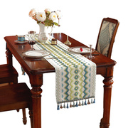 轻奢美式桌旗茶几布简约北欧布艺电视柜餐桌客厅家用装饰长条桌布