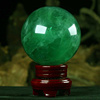 纯天然绿水晶球摆件原矿打磨玄关客厅公司办公室桌家居装饰品