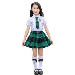 l儿童演f生出唱大合表演服装幼儿园园服小学校，业服朗诵服装毕