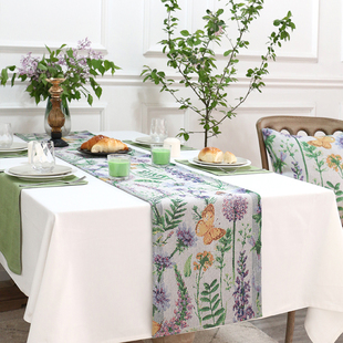 ekelund塞尔玛桌旗北欧轻奢高端餐桌布现代简约餐边柜电视柜盖布