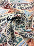 轻袭女王-抽象印度风几何条纹DIY沙发套工艺加厚雪尼尔提花时装面