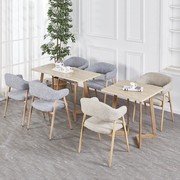 北欧椅子靠背餐椅简约快餐，甜品汉堡店咖啡奶茶，餐饮店餐厅桌椅组合