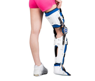 可调固定硬性膝踝足支具矫形器膝关节大腿小腿脚踝下肢支架康复器