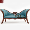 美式实木贵妃椅躺椅沙发真皮，高端复古雕花，别墅客厅双人美人榻定制