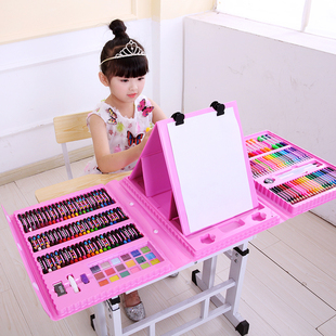 水彩笔可水洗套装儿童水彩画笔套装水溶性彩笔，36色幼儿园美术学生，蜡笔24绘画套装画画工具过生日创意文具礼物