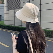 日本uv防晒帽子女2024夏季太阳帽防紫外线遮阳帽大帽檐渔夫帽