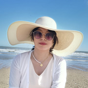 超大帽檐沙滩帽草帽，女春夏防晒遮阳帽，大边宽帽檐太阳帽度假休闲