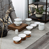 景德镇功夫茶具套装普洱茶整套办公室家用简约白瓷盖碗茶杯陶瓷