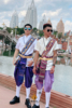 傣王妃服饰泰国服装，傣族泼水节盛装，男套装休闲修身夏季短袖帅气