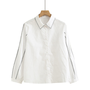 白衬衫女长袖秋季职业正装工作服设计感小众工装女士白色衬衣