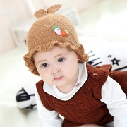 新生儿帽子胎帽婴儿帽子0-3-6-12个月秋冬季男女宝宝针织毛线帽子