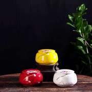荷花陶瓷茶叶罐亚光，茶叶罐装铁观音普洱茶通用防潮存储罐印字