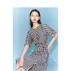 曼娅奴复古格子连衣裙，女2022夏季高级感中长款裙子mm22da522