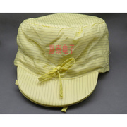 。防静电帽子工作帽男女士大工，帽静电蝴蝶，帽子白色蓝色粉色黄