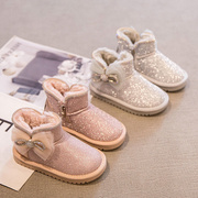 2023雪地靴儿童女童鞋加绒加厚防滑小童靴子，冬季宝宝雪地棉靴