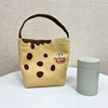 曲奇饼干卡通可爱小众设计帆布包手拎包手提袋水桶包妈咪包定制