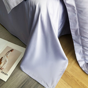 家纺床上用品四件套100支纯棉长绒棉纯色简单套件双人1.8米