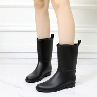 韩版时尚雨鞋女雨靴成人中，筒夏季马靴，长筒水鞋女士马丁靴水靴套鞋